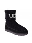 UGG Classic Ugg Rib Knit Logo White Boots 