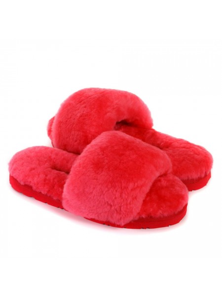 UGG Fluff Slide Slippers WATERMELON RED